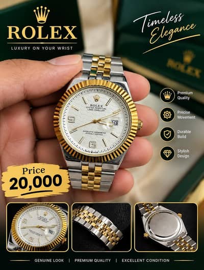 Luxury Two-Tone Men’s Watch – Premium Design