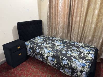 Single Bed with Side Table