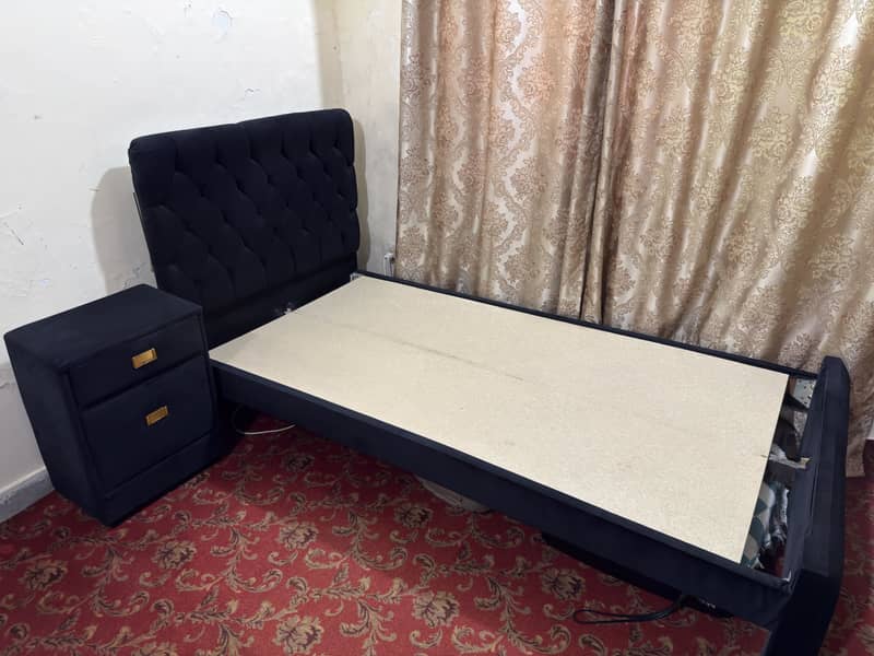 Single Bed with Side Table 1