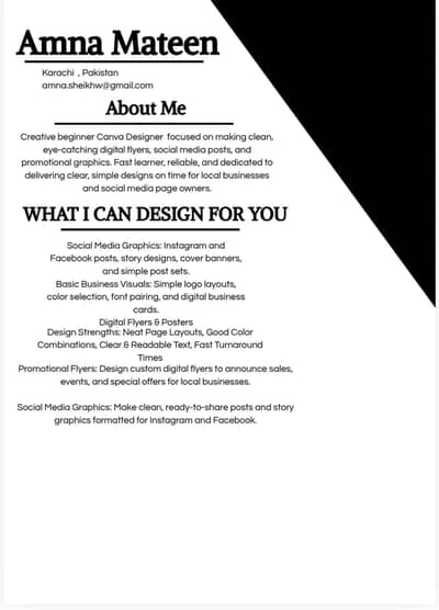 Modern CV Redesigning & Simple Canva Design Service