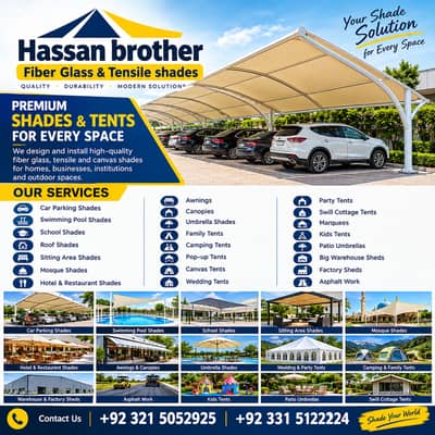 Tensile strength sheds/car parking/swimming pool shed/Hospital sheds