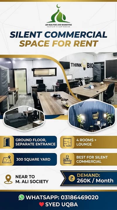 For Rent 4 Bed Lounge Best Silent Commercial