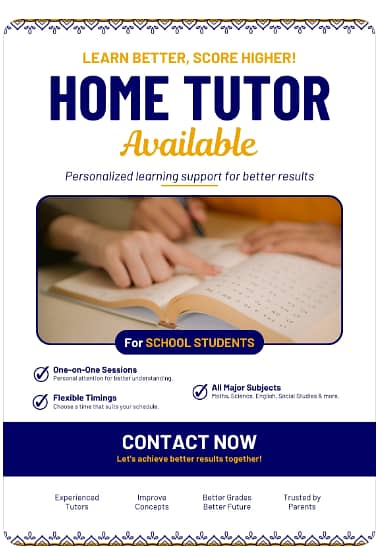 Online Female Home Tutor for urdu and other subjects