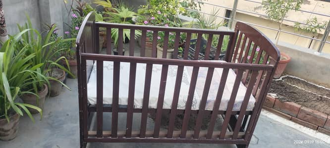 Wooden Baby Cot / Baby Bed – Good Condition