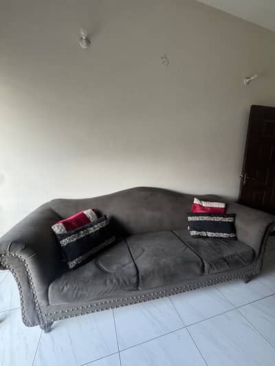 Stylish Grey Sofa Set 7 seater– Excellent Condition | Urgent Sale