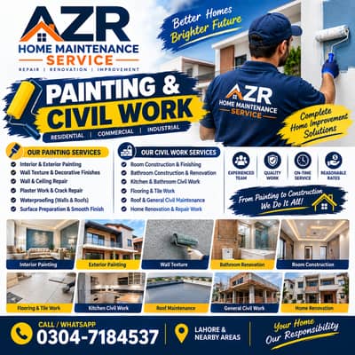 Professional Painting & Civil Work | Home Renovation Services Lahore