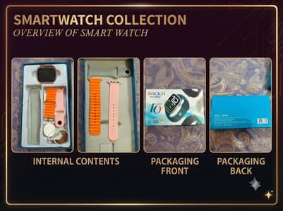 Rock 11 Series 10 Smartwatch - New with 3 Straps & Box