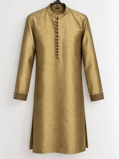 Men's Golden kurta Trouser 3 Suit( 2 used 1 NEW same design And Colour