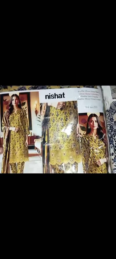 Nishat khader 3pice suite unstiched brand new suite