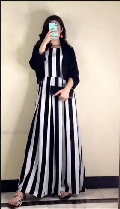 2 Pcs Women's Stitched Linen Printed Maxi-Koti Suit