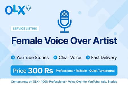 Female Voice Over Artist for YouTube Stories - Cheap Price