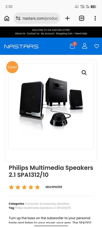 Philips Multimedia Speakers 2.1 SPA1312/10
