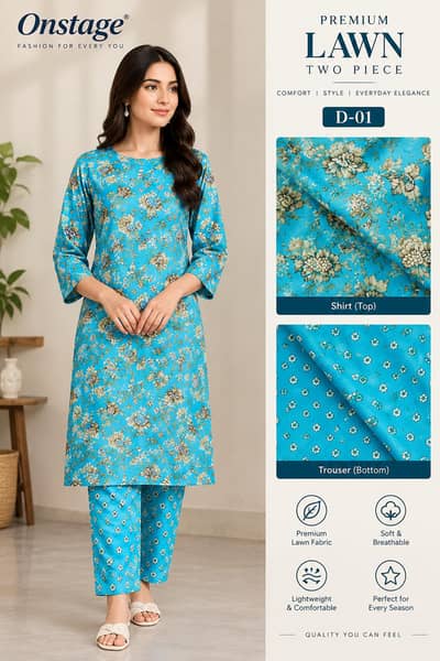 premium lawn 2 piece and 3 piece suits for women