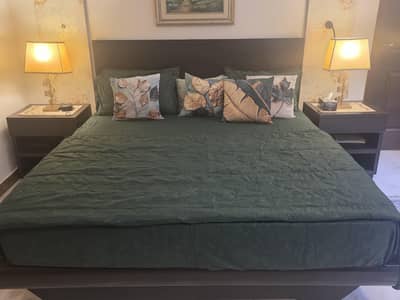 ChenOne double bed with side tables