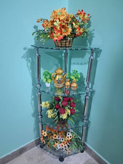 side corner glass table