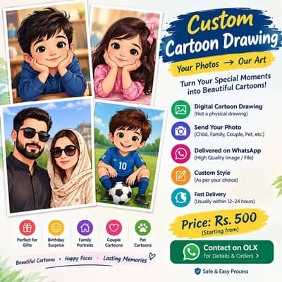 Custom Cartoon Drawing – WhatsApp Delivery