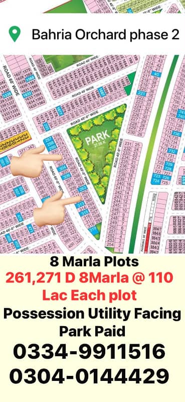 8 Marla Plot For Sale In Bahria Orchard, Phase 2, Block D Lahore
