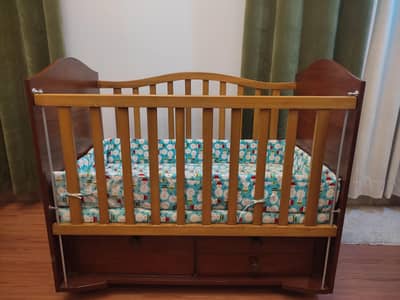 Wooden baby cot with storage | Baby Crib | Baby Bed | Kids cot