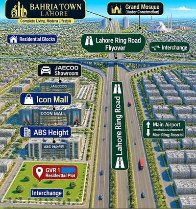 10 Marla Residential Plot Available for Sale in Bahria town, Lahore.