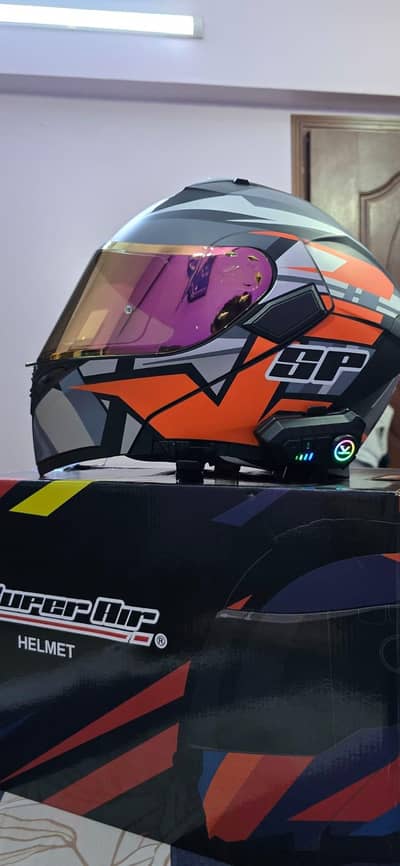 SUPER AIR BRAND NEW HELMET WITH MICROPHONE