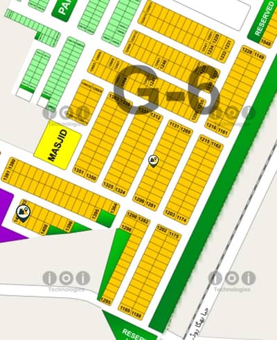10 marla plot for sale in G6 block