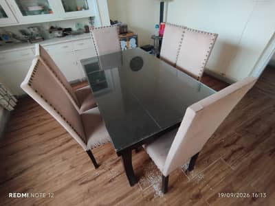 Home Used Dining Table with 6 Chairs