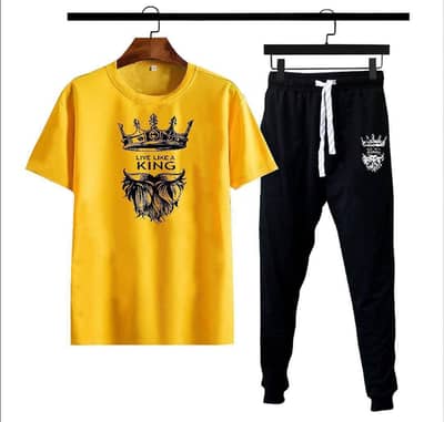 Men tracksuit yellow black king design