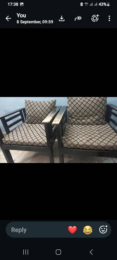 5 seater sheesham wood Sofa set for sale
