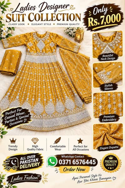 Beautiful Mustard Gold Embroidered Maxi | Party Wear | Festive Dress