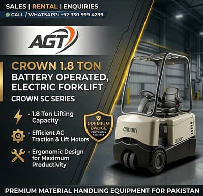 Forklift Crown 1.8 Ton Battery Operated, Electric Forklift,03309994299