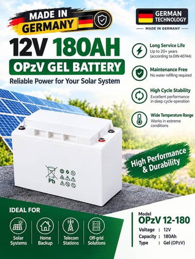 Made in Germany OPzV Gel Batteries – Premium Quality