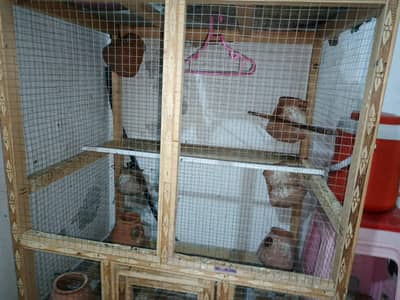 Cage,wood cage, big cage, cage with kaujays