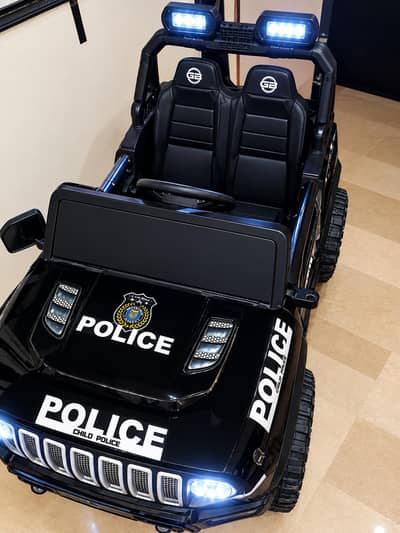 Kids Electric Police Jeep | Poems, Lights, Reverse & Full Functions