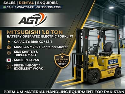 Mitsubishi 1.8 Ton Battery Operated Electric Forklift