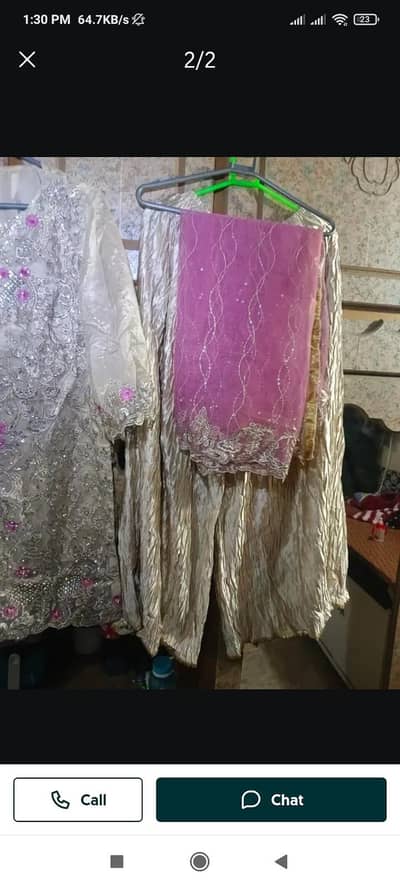 pink and golden sharara