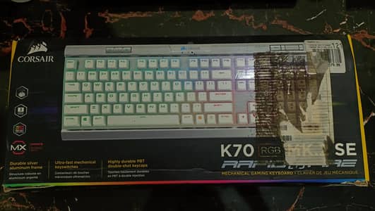 Corsair K70 RGB MK. 2 SE (White) - Cherry MX Speed Mechanical Keyboard