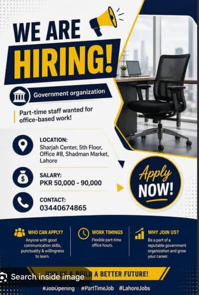 WE HIRING MALE AND FEMALES STAFF FOR OFFICE WORK