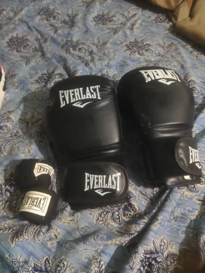 boxing gloves ,punching bag and training pad