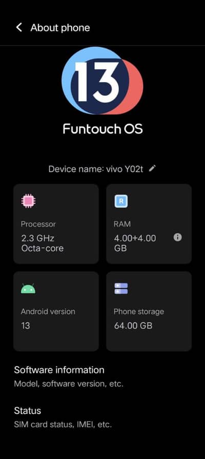 Vivo Y02t