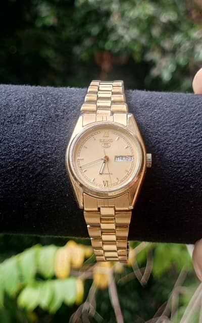 ORIGINAL SEIKO 5 WOMEN'S GOLD PLATED WATCH PRESIDENT 03432655513
