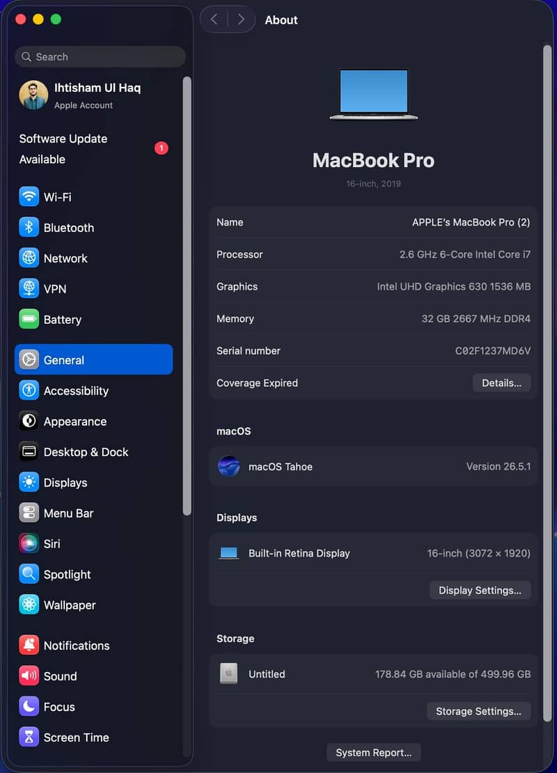 MacBook Pro 2019 5