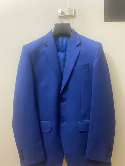 2 piece mens pant coat suit royal blue