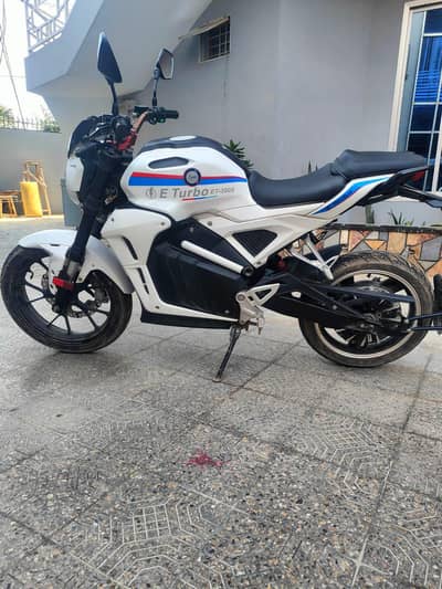 E Turbo ET-3000 Electric Sports Bike | Karachi Registered