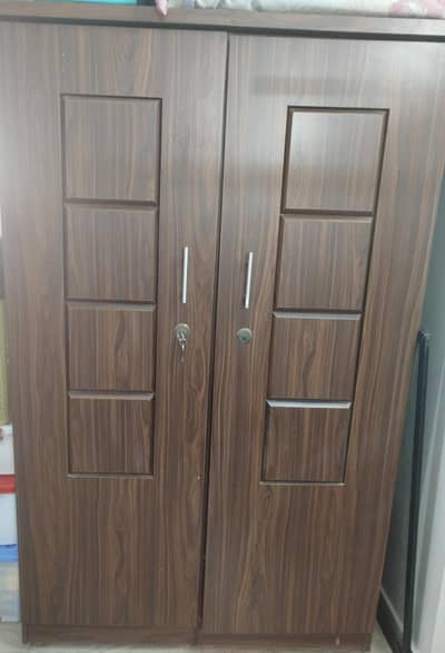 Single bed and Two door wardrobe