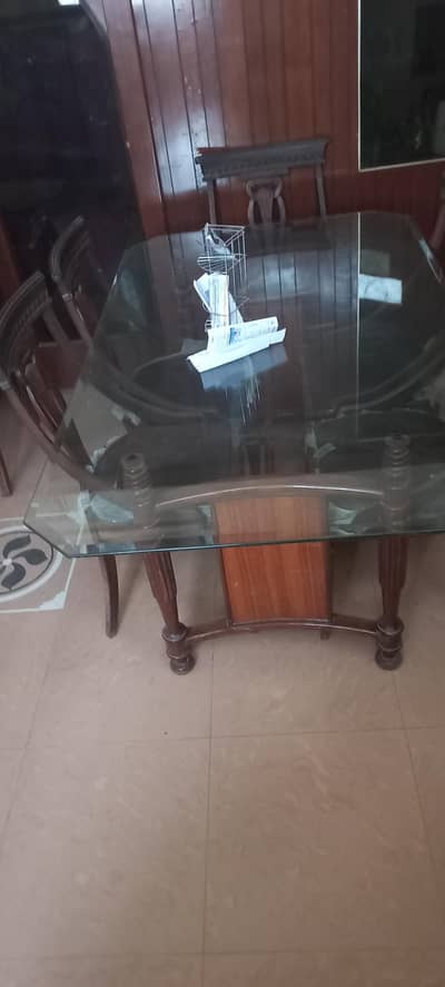 Dining table with sofa set