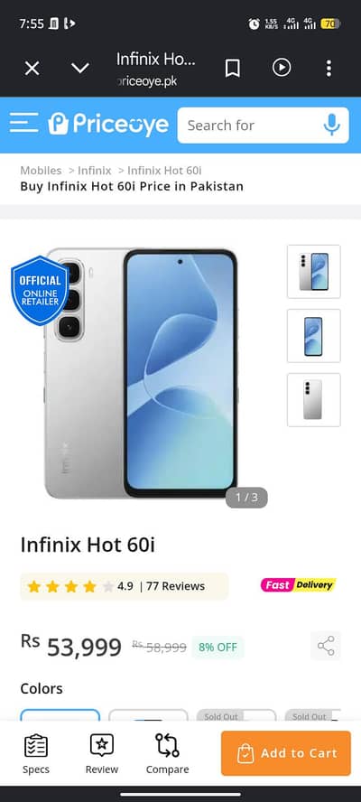 Infinix hot 60 i
