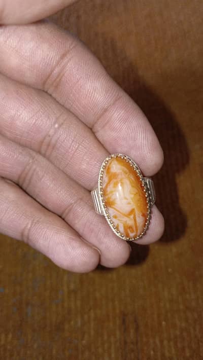 pukhraj stone ring for men's and boys