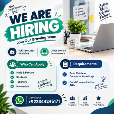 full time part time work home base job available