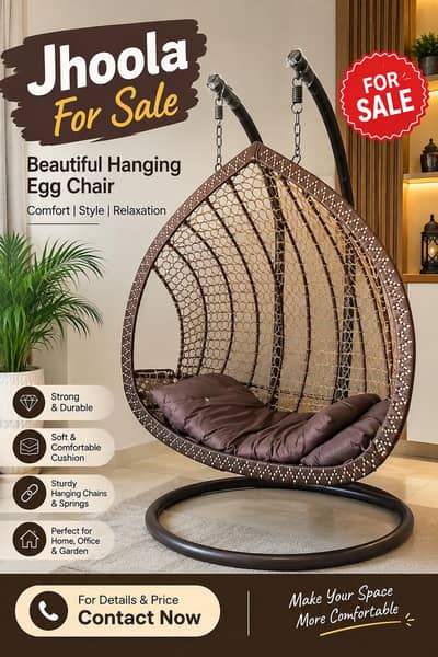 unsed swing jhola with 2 seaters
