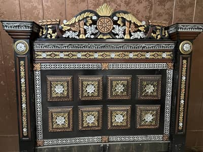 wooden bed